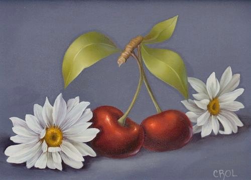 Beginning OilsCherries & Daisies E Tutorial