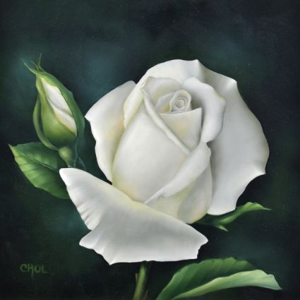 Crystal White Rosebud  E-tutorial