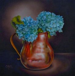 Copper and Hydrangeas #2 E Tutorial