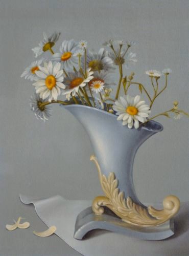 Art Deco Vase with Daisies E Tutorial
